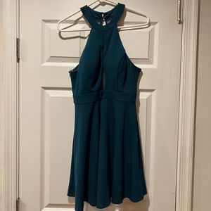 Blue green dress